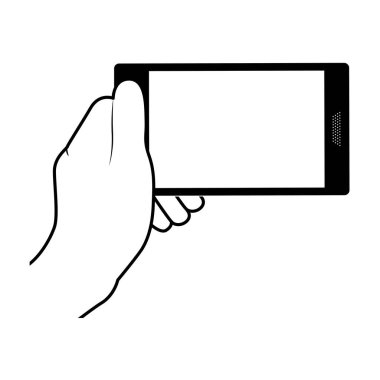 El smartphone tasarım tutarak