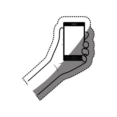 El smartphone tasarım tutarak