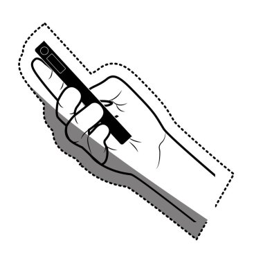 El smartphone tasarım tutarak