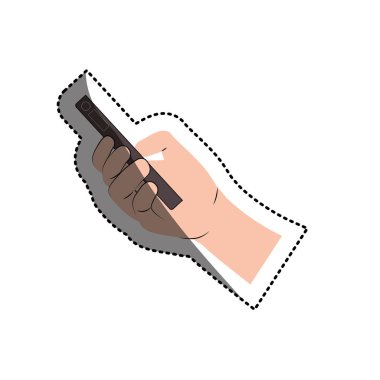 El smartphone tasarım tutarak