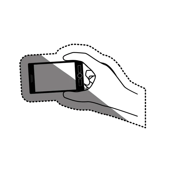 Diseño de teléfono inteligente de mano — Archivo Imágenes Vectoriales