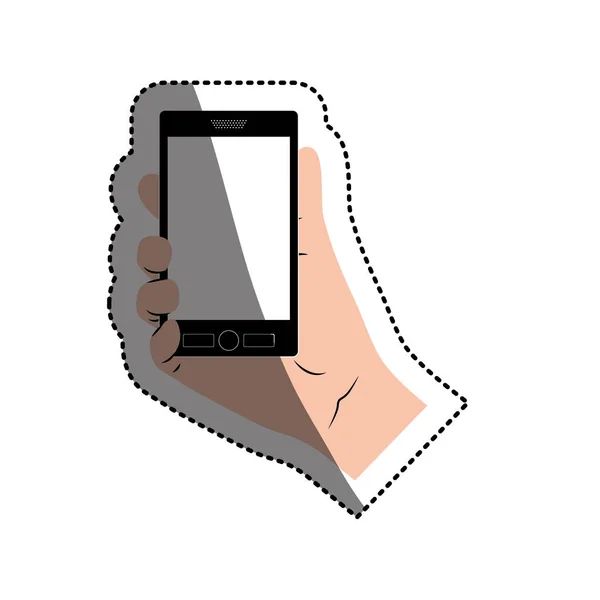 Diseño de teléfono inteligente de mano — Archivo Imágenes Vectoriales