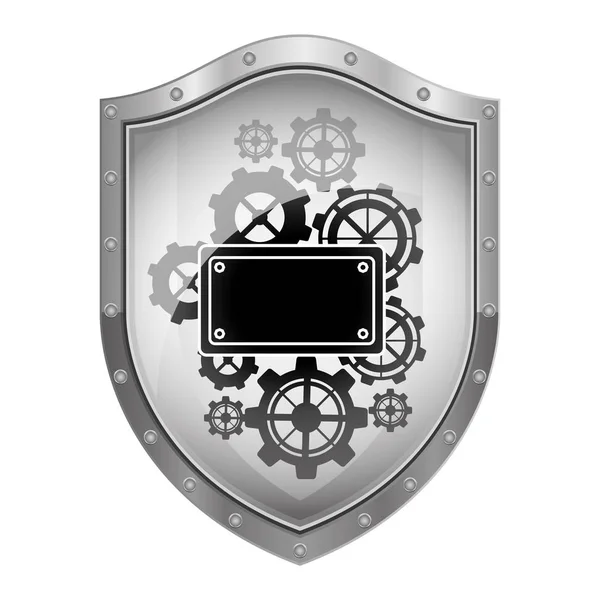 Badge veiligheid symbool — Stockvector