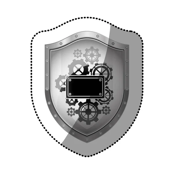 Badge veiligheid symbool — Stockvector