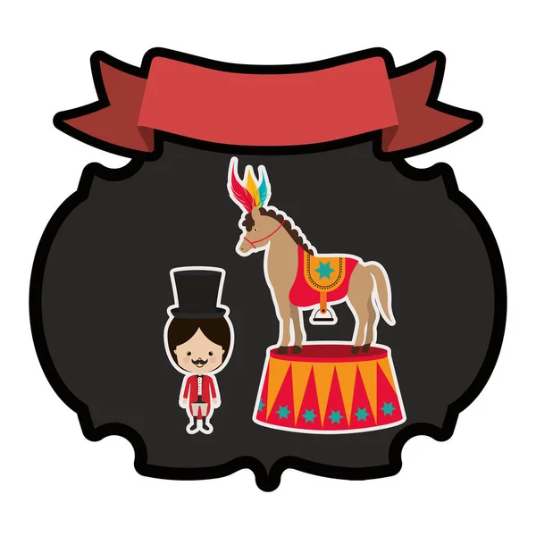 Circus tamer cartoon — Stockvector