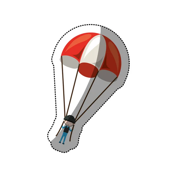 Parachutisme sport extrême — Image vectorielle
