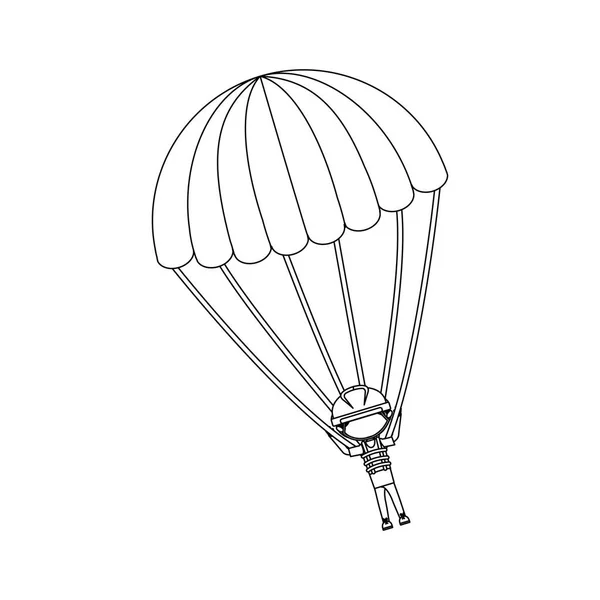 Extreme sporten van parachutespringen — Stockvector