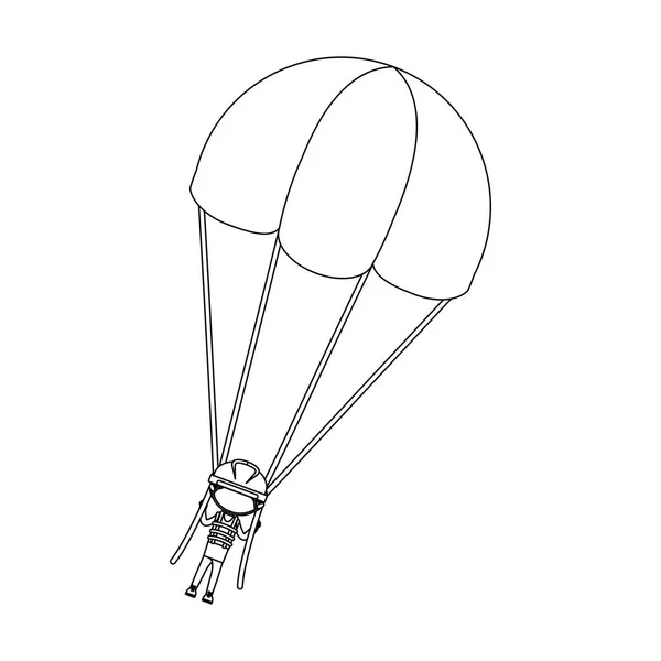 Extreme sporten van parachutespringen — Stockvector