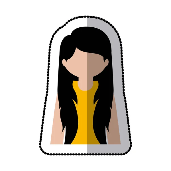 Pictogramme de profil de femme — Image vectorielle