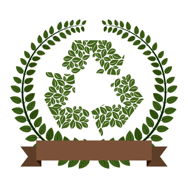 Denk groen ecologie — Stockvector