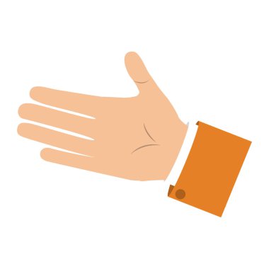 sağ el palm ile renkli siluet