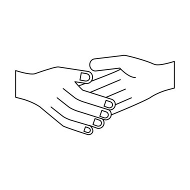 tek renkli siluet tebrik el ile