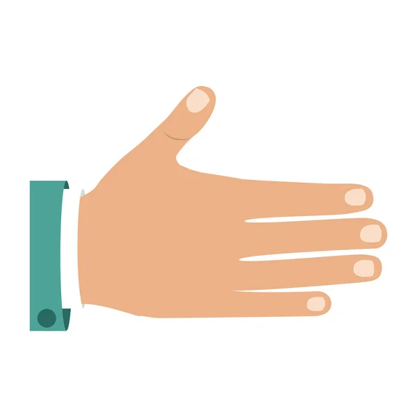 Barevné silueta s pravou rukou — Stockový vektor