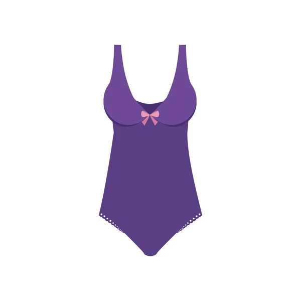 En bit bikini med rosett — Stock vektor