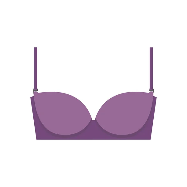 Icône de design de soutien-gorge de balcon violet avec arc — Image vectorielle