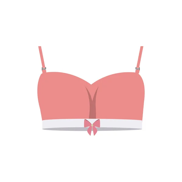 Top intimo rosa con fiocco — Vettoriale Stock