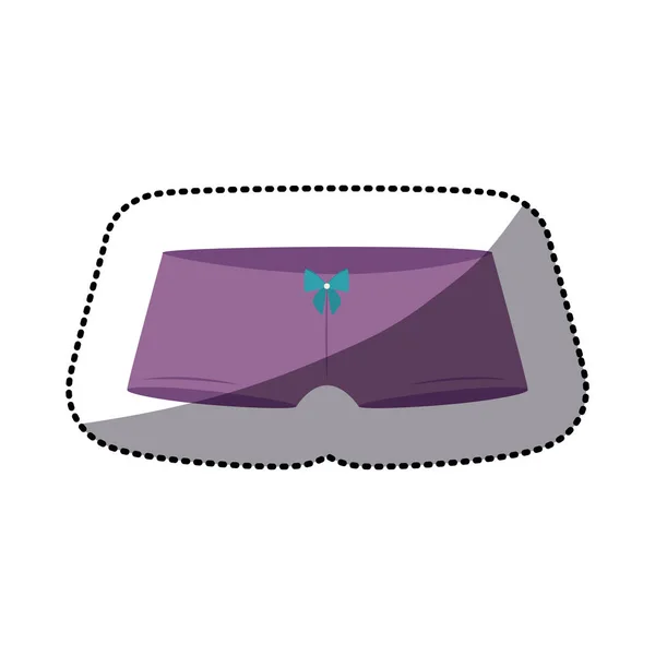 Gestippelde sticker paarse hipster slipje — Stockvector
