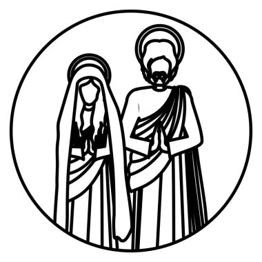Meryem Ana ve saint joseph dua ile dairesel dağılımı