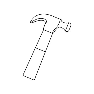 çekiç ile kontür hat tek renkli