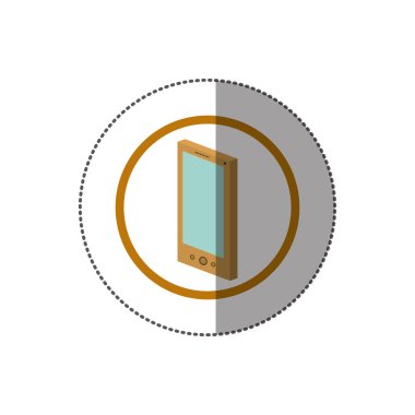 etiket renkli smartphone dairesel şekli ile