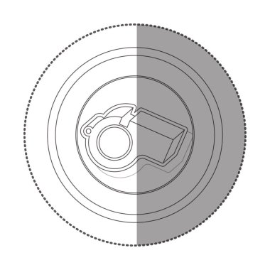 siluet etiket düdük dairesel şekli ile
