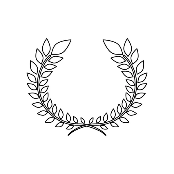 Corona hojas ornamento — Archivo Imágenes Vectoriales