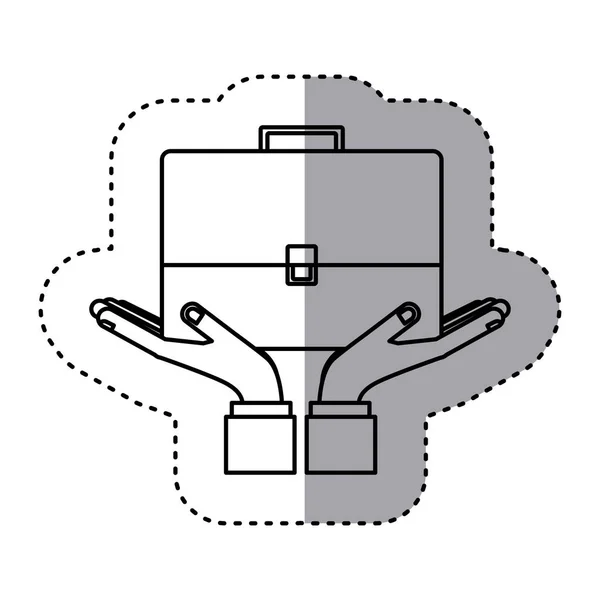 Pegatina contorno de la maleta de viaje — Archivo Imágenes Vectoriales