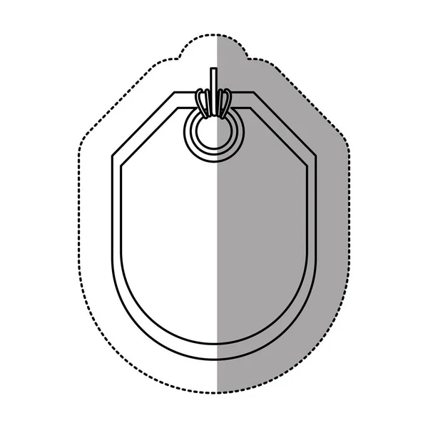Μονόχρωμη ετικέτα τιμή αυτοκόλλητο με τη μεσαία σκιά με γύρο κάτω πλευρά — Διανυσματικό Αρχείο
