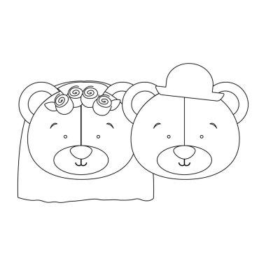 evli ayılar yüzler çift tek renkli dağılımı