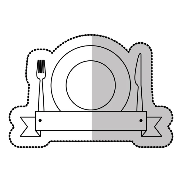 Cubertería de restaurante utensilio — Archivo Imágenes Vectoriales