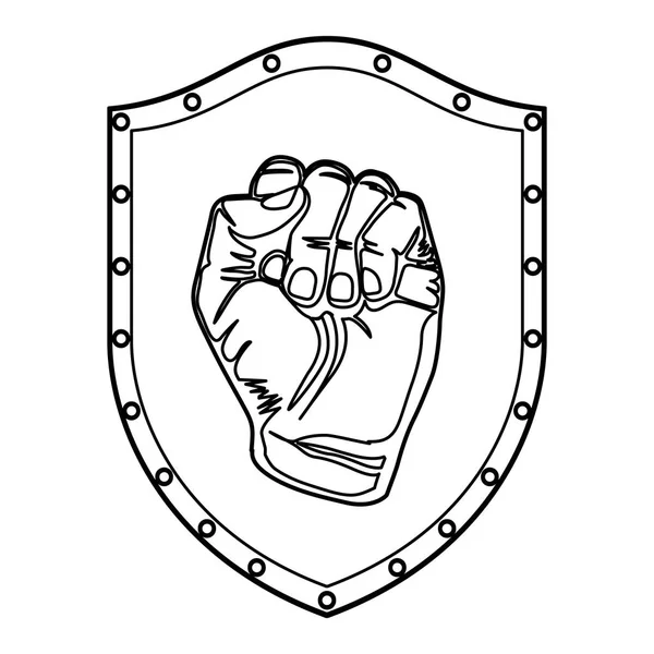 Symbole de poing levé — Image vectorielle
