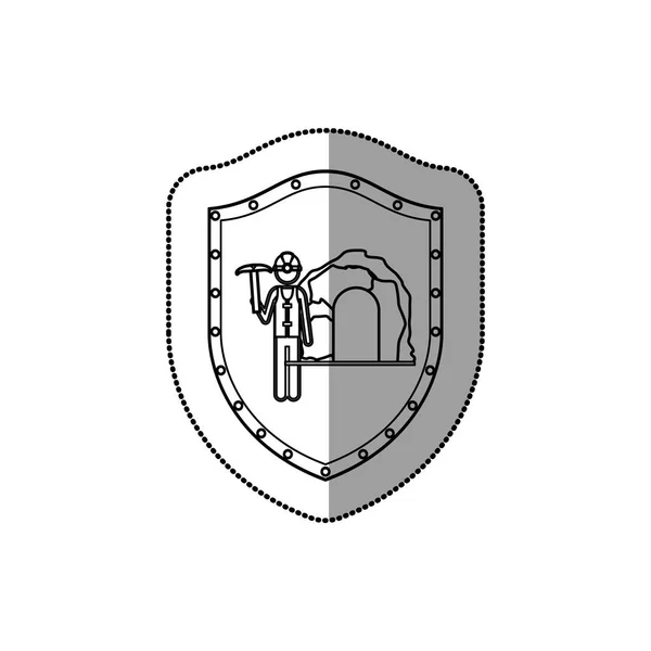 Pictograma do trabalhador mineiro — Vetor de Stock