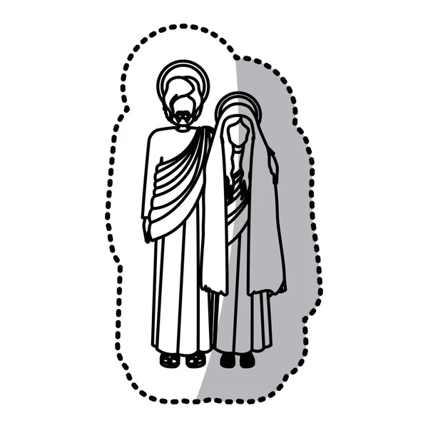 Jungfrau Maria und Josep — Stockvektor