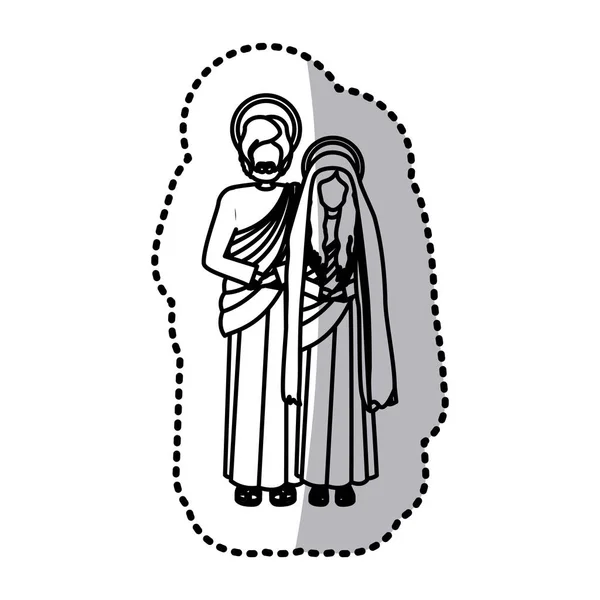 Virgem Maria e Joseph — Vetor de Stock