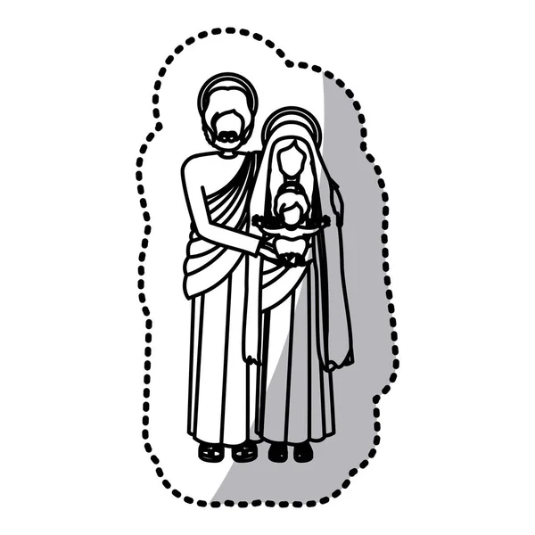 Virgem Maria e Joseph — Vetor de Stock