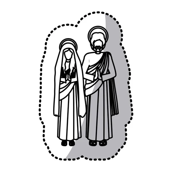 Vierge Marie et Joseph — Image vectorielle