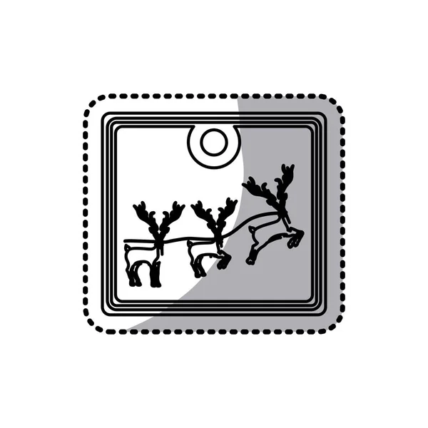 Dekorativní vánoční tag — Stockový vektor