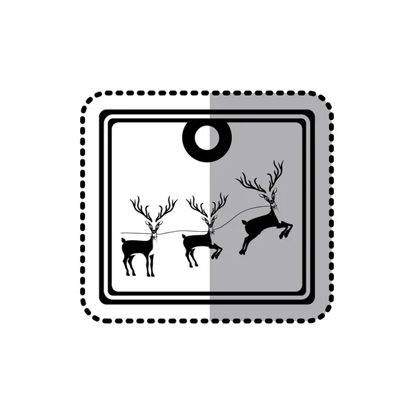 Étiquette de Noël décorative — Image vectorielle