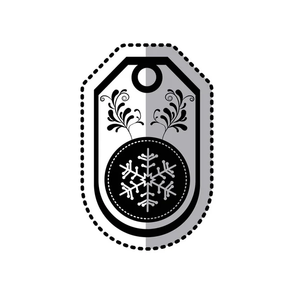 Decorative christmas tag — Stock Vector