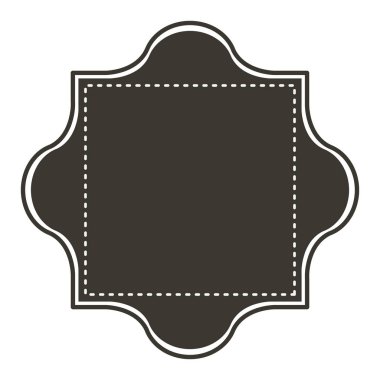 siluet sınır hanedan dekoratif çerçeve Meydanı ile noktalı