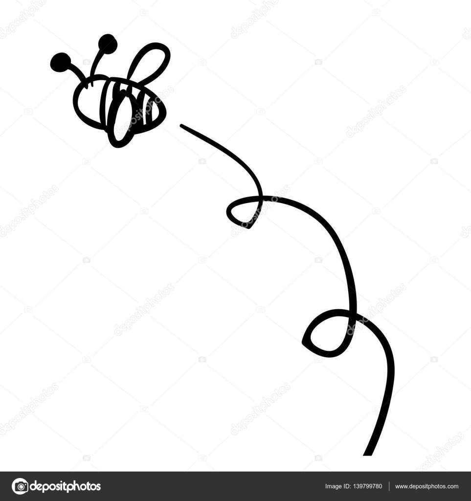 Download Silhouette flying honey bee flat icon — Stock Vector ...
