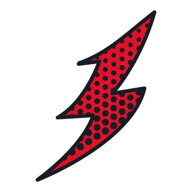 noktalı renkli çizgi stili yıldırım