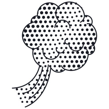 siluet bulut calloutdotted kümülüs diyalog için