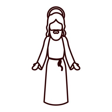 açık elle İsa ile tek renkli dağılımı