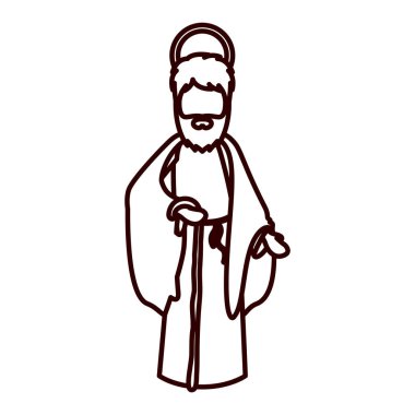 saint joseph tek renkli kontur baston ile