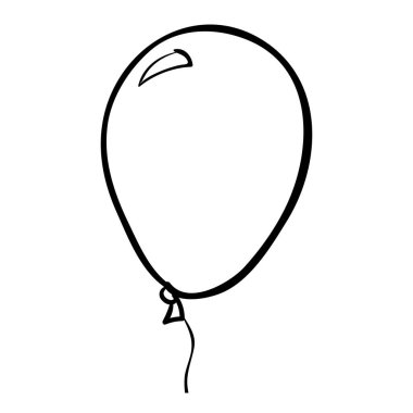 siluet hava balon simgesi düz tasarım