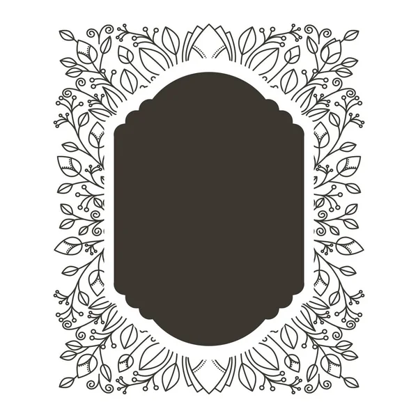 Profilo bordo araldico con ornamento decorativo floreale — Vettoriale Stock