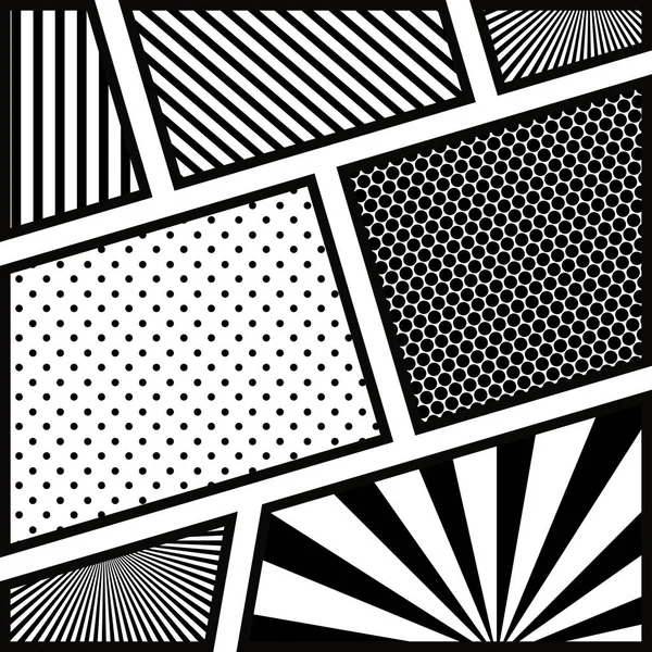 Picture monochrome abstract in pop art — Stock Vector