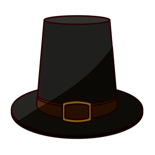 Couleur silhouette avec chapeau de fermier avec demi ombre — Image vectorielle