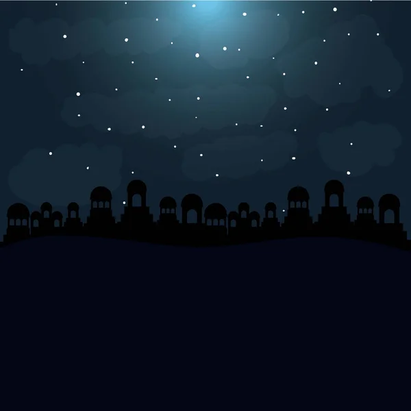 Color background in desert night of bethlehem — Stock Vector